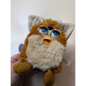 Vtg Original Furby Coffee Blue Eyes White Hair Gizmo Gremlin 1999 Tags 70-800